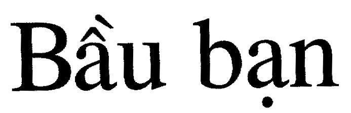 Mẫu nhãn hiệu Bầu Bạn