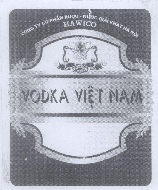 Mẫu nhãn hiệu HAWICO VODKA VIET NAM Hà NộI