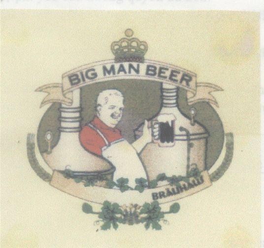 Mẫu nhãn hiệu BIG MAN BEER BRAUHAW
