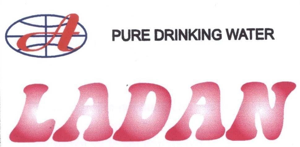 Mẫu nhãn hiệu LADAN A PURE DRINKING WATER Nước uống tinh khiết La Đan