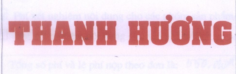 Mẫu nhãn hiệu THANH HƯƠNG