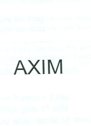 Mẫu nhãn hiệu AXIM