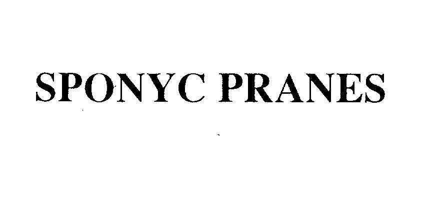 Mẫu nhãn hiệu SPONYC PRANES
