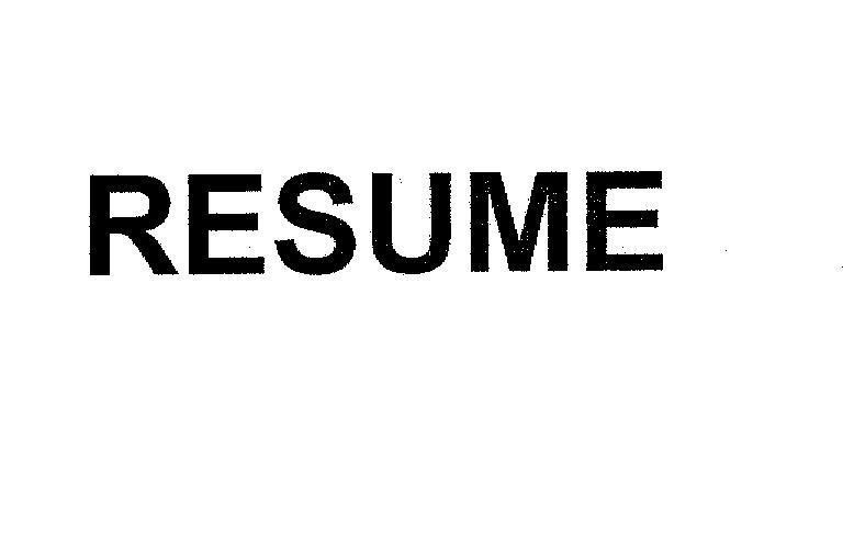 Mẫu nhãn hiệu RESUME
