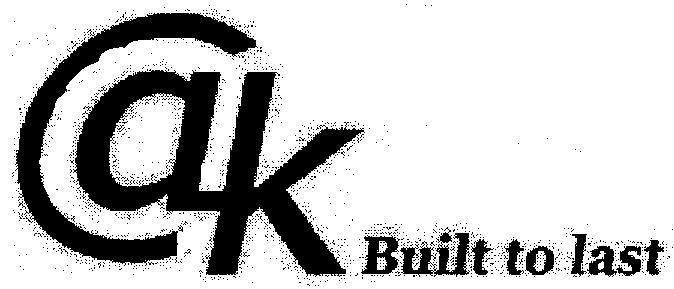 Mẫu nhãn hiệu ACK BUILT TO LAST