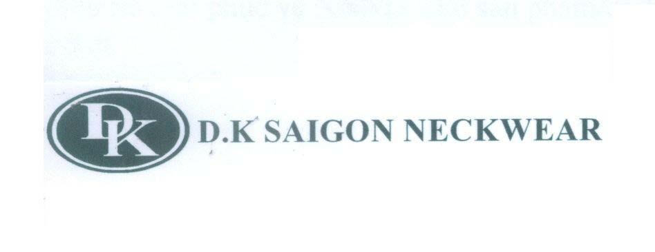 Mẫu nhãn hiệu DK D.K SAIGON NECKWEAR