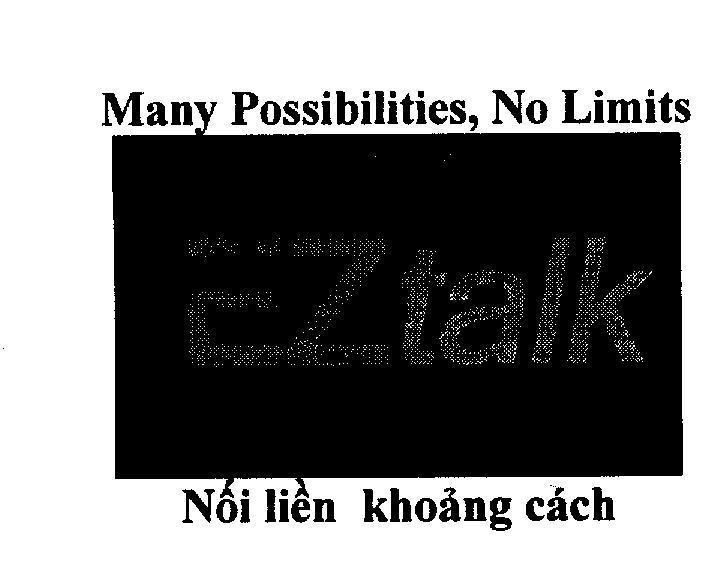 Mẫu nhãn hiệu EZTALK MANY POSSIBILITIES NO LIMITS Nối liền khoảng cách