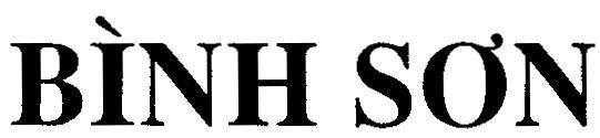 Mẫu nhãn hiệu Bình Sơn