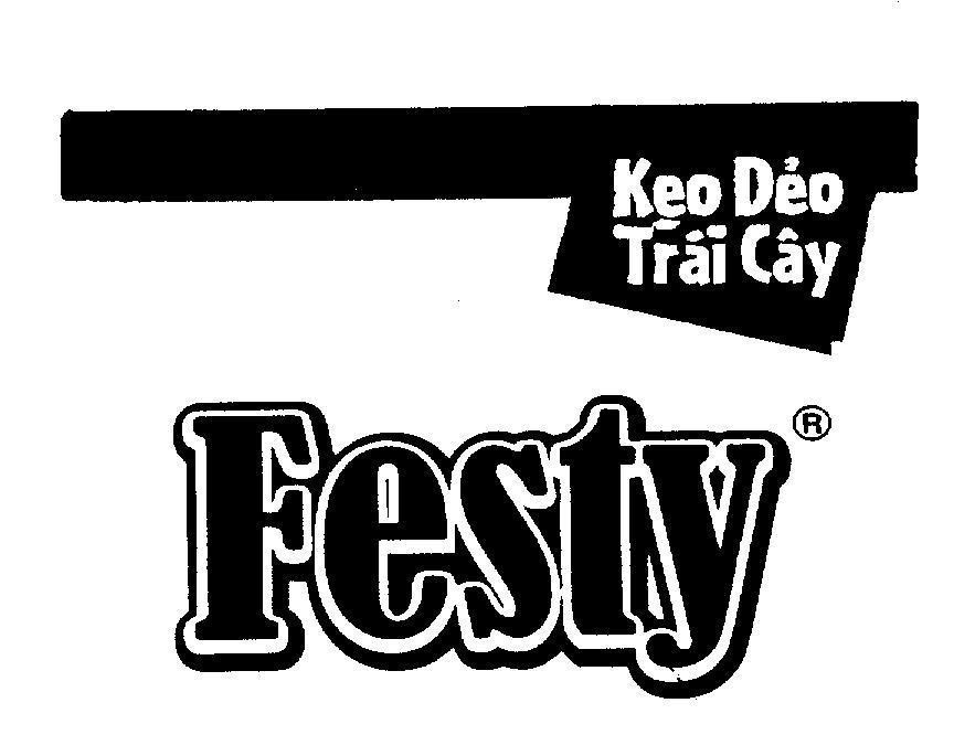 Mẫu nhãn hiệu FESTY Kẹo Dẻo Trái Cây