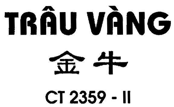 Mẫu nhãn hiệu Trâu vàng [JIN NIN] CT 2359 - II