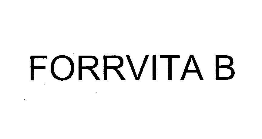 Mẫu nhãn hiệu FORRVITA B