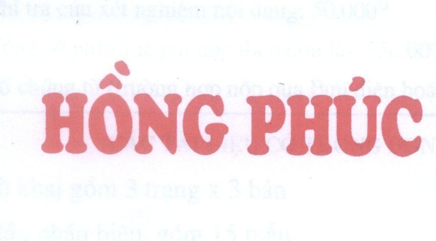 Mẫu nhãn hiệu Hồng Phúc