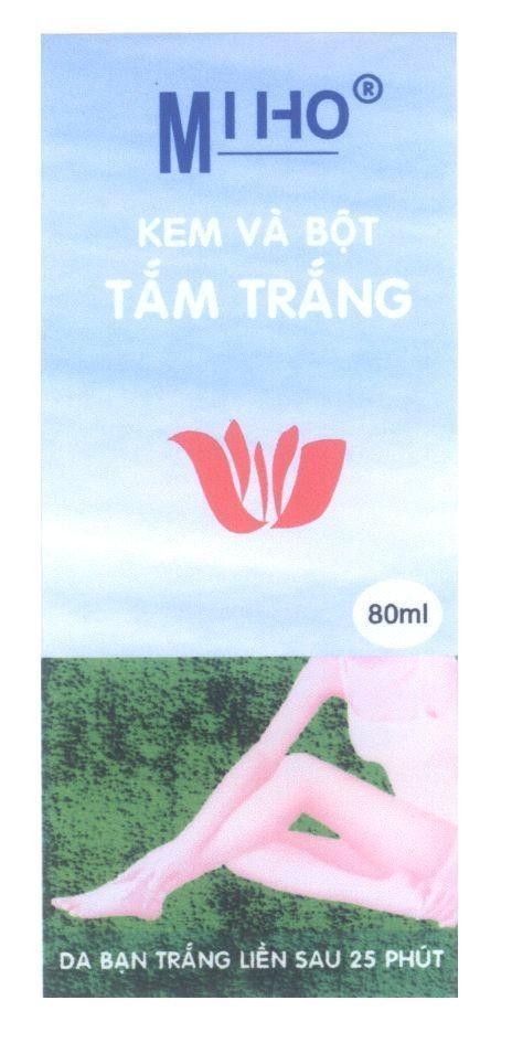 Mẫu nhãn hiệu MIHO Kem Và Bột Tắm Trắng
