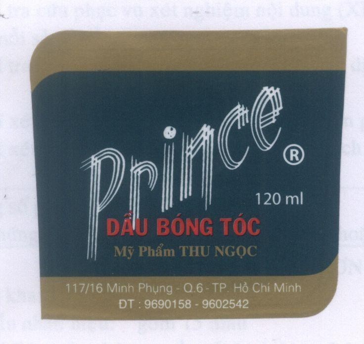 Mẫu nhãn hiệu PRINCE Dầu bóng tóc Mỹ phẩm Thu Ngọc
