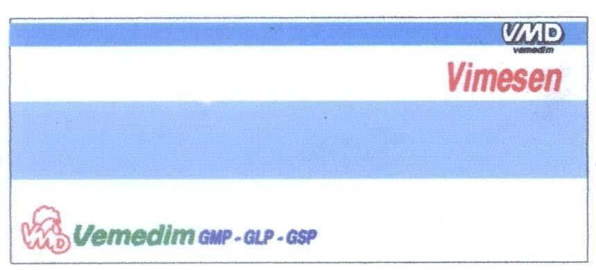 Mẫu nhãn hiệu VIMESEN VMD VEMEDIM GMP - GLP - GSP