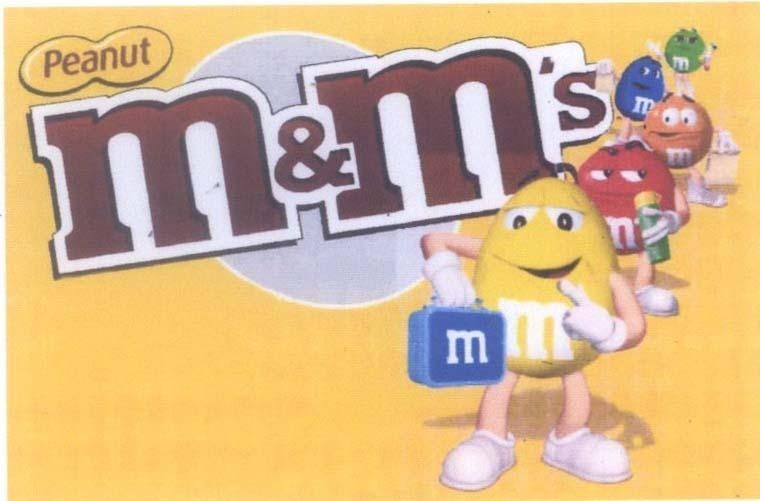 Mẫu nhãn hiệu m&m's Peanut m