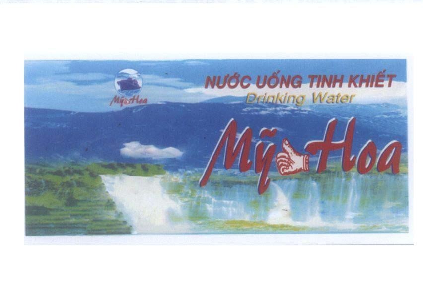 Mẫu nhãn hiệu Mỹ Hoa Nước uống tinh khiết Drinking Water