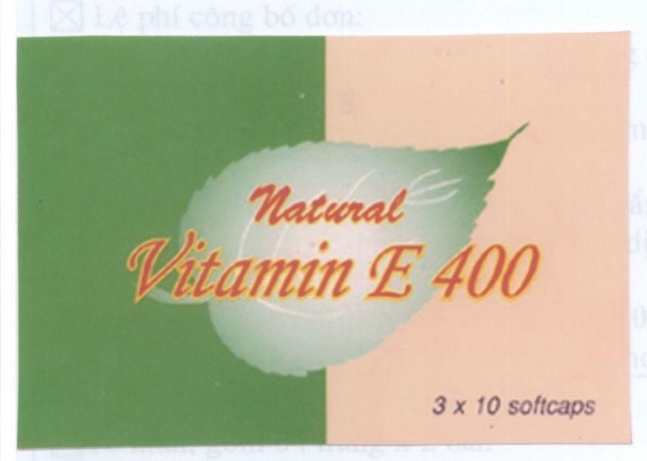 Mẫu nhãn hiệu NATURAL VITAMIN E 400