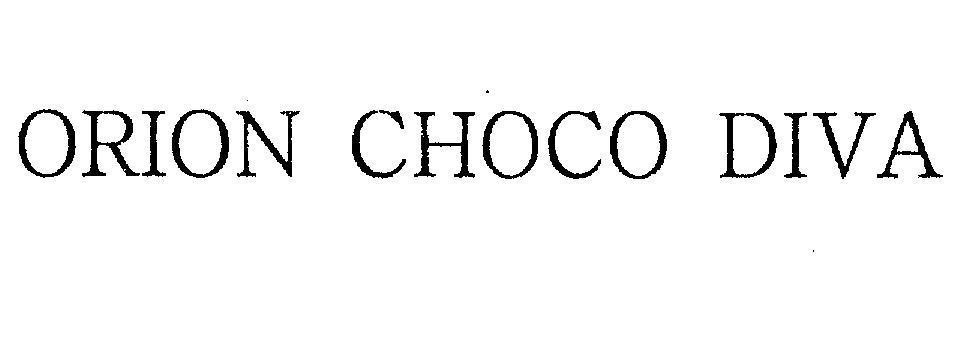 Mẫu nhãn hiệu ORION CHOCO DIVA