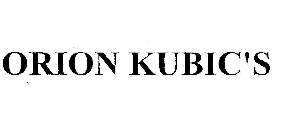 Mẫu nhãn hiệu ORION KUBIC'S