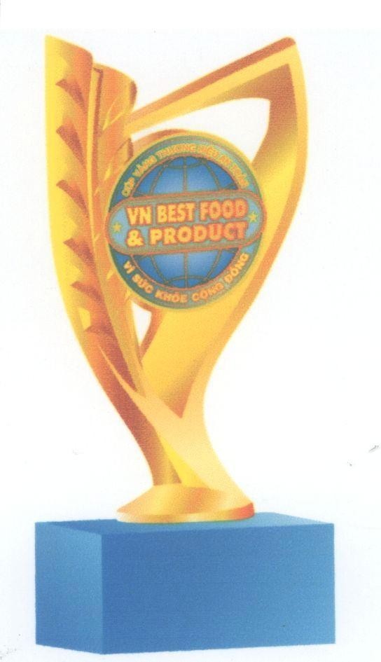 Mẫu nhãn hiệu VN BEST FOOD & PRODUCT Cúp Vàng Thương Hiệu An Toàn