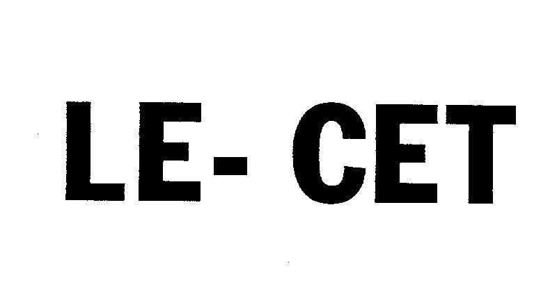 Mẫu nhãn hiệu LE- CET