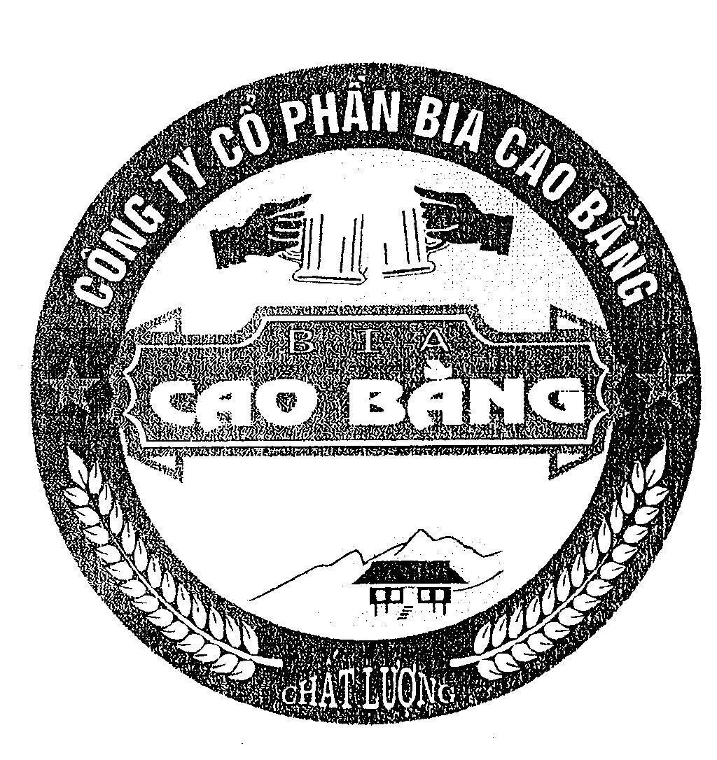 Mẫu nhãn hiệu Bia Cao Bằng Công ty cổ phần bia Cao Bằng