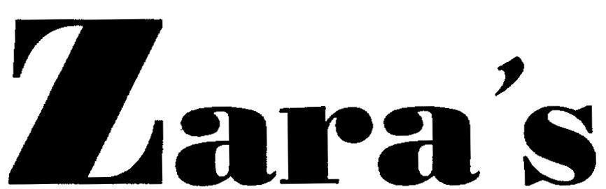 Mẫu nhãn hiệu Zara's