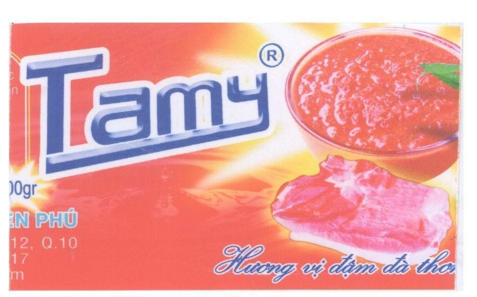 Mẫu nhãn hiệu TAMY Hương vị đạm đà thơm