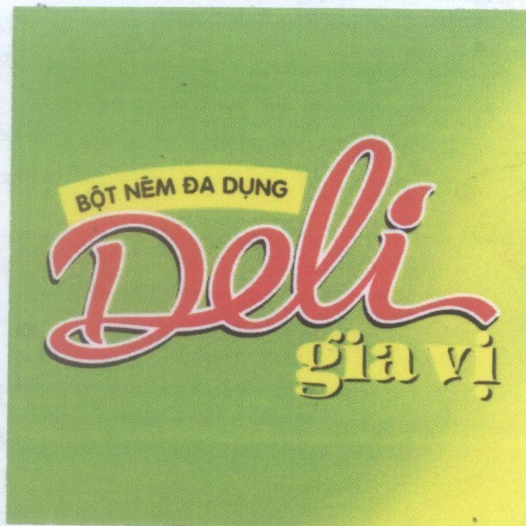 Mẫu nhãn hiệu DELI gia vị bột nêm đa dụng