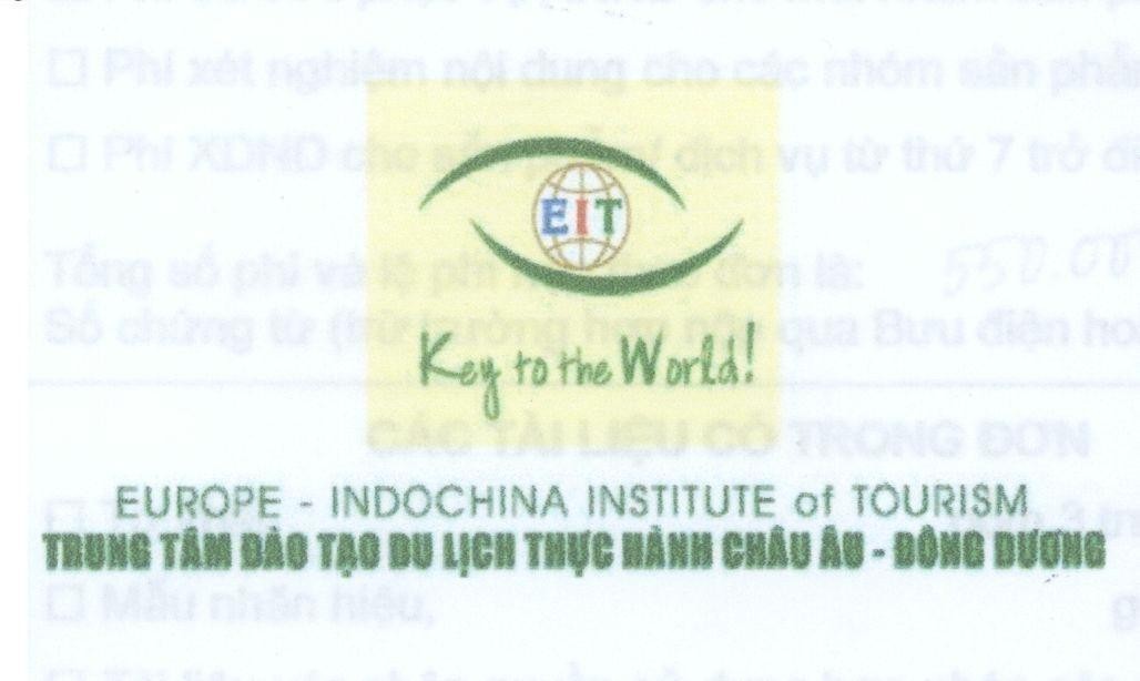 Mẫu nhãn hiệu EIT KEY TO THE WORLD EUROPE INDOCHINA CHÂU ÂU ĐÔNG DƯƠNG