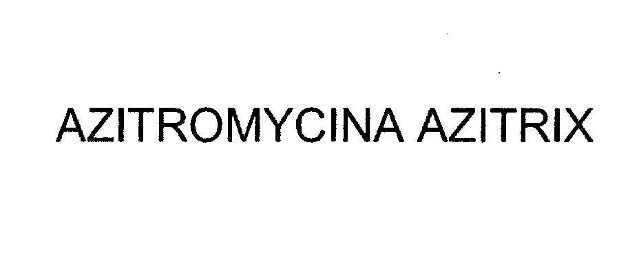 Mẫu nhãn hiệu AZITROMYCINA AZITRIX