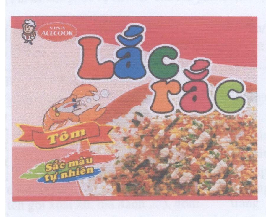 Mẫu nhãn hiệu Lắc rắc tôm sắc màu tự nhiên VINA ACECOOK