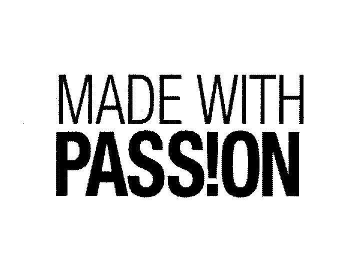 Mẫu nhãn hiệu MADE WITH PASSION PASS ON