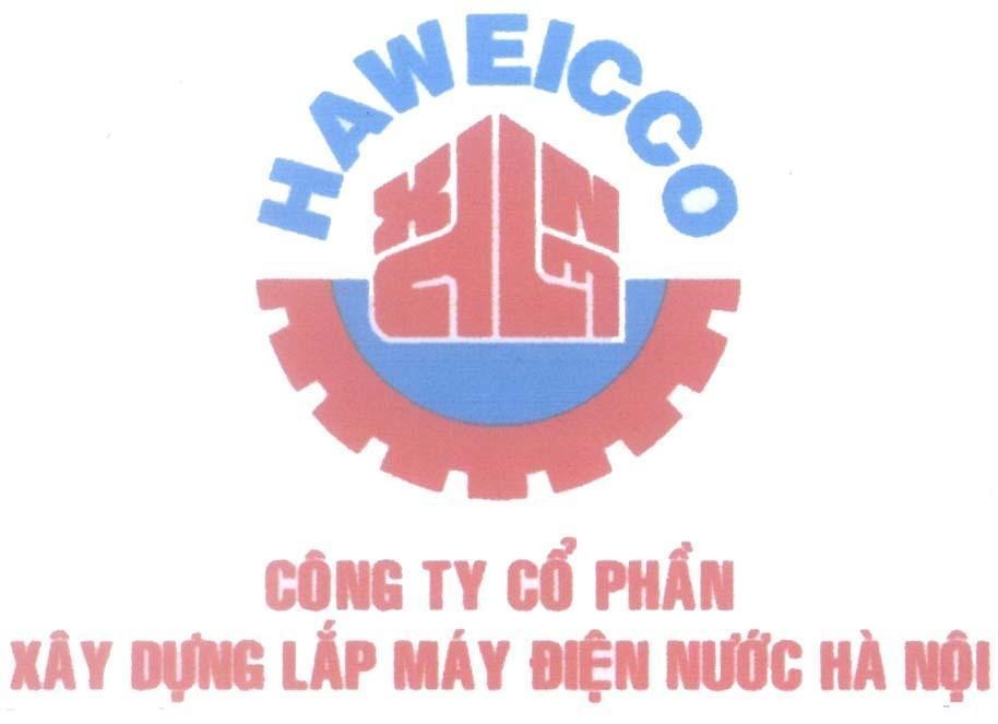 Mẫu nhãn hiệu HAWEICCO xdlnm X d L N m Công ty cổ phần xây dựng lắp máy điện nước Hà Nội