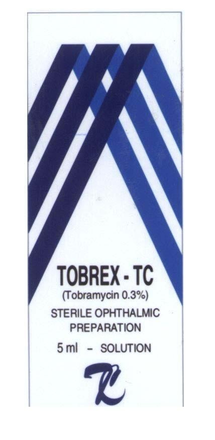 Mẫu nhãn hiệu TOBREX - TC STERILE OPHTHALMIC PREPARATION T C Tobramycin 0.3% 5 ml - SOLUTION