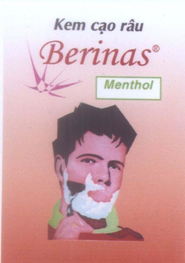 Mẫu nhãn hiệu Kem cạo râu Berinas Menthol