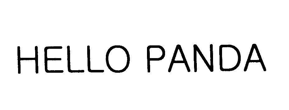 Mẫu nhãn hiệu HELLO PANDA