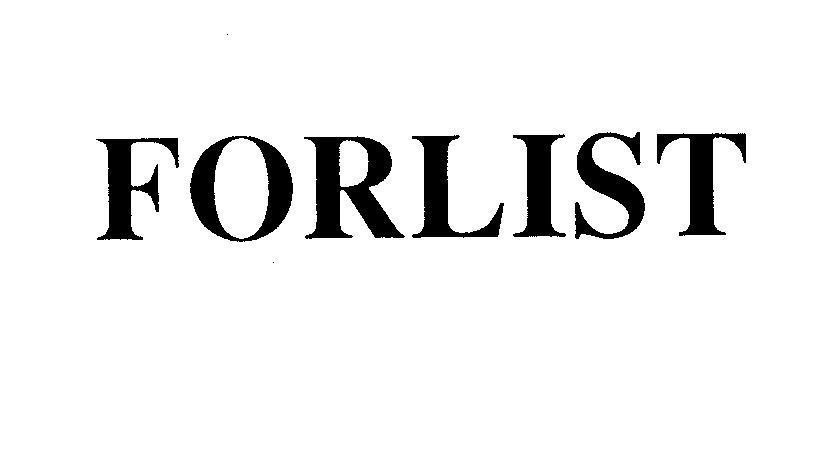 Mẫu nhãn hiệu FORLIST