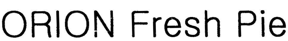 Mẫu nhãn hiệu ORION Fresh Pie