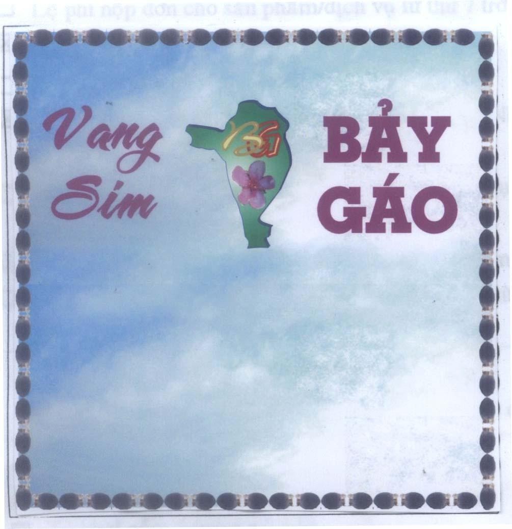 Mẫu nhãn hiệu B G Vang Sim Bảy Gáo