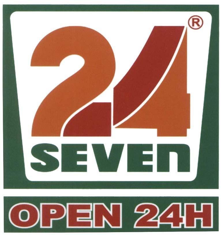 Mẫu nhãn hiệu 24 SEVEN OPEN 24H