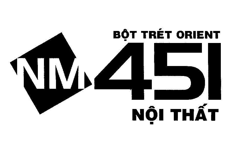 Mẫu nhãn hiệu NM Bột trét orient 451 Nội thất