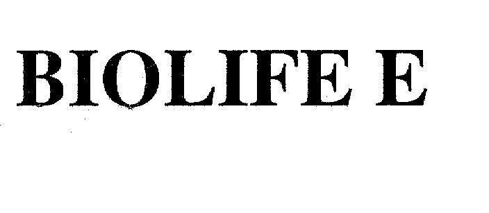 Mẫu nhãn hiệu BIOLIFE E