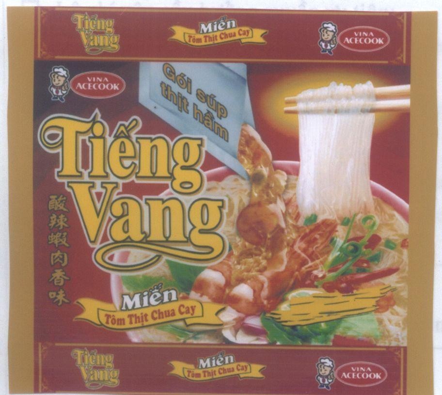 Mẫu nhãn hiệu Tiếng Vang miến tôm thịt chua cay VINA ACECOOK Gói súp thịt hầm