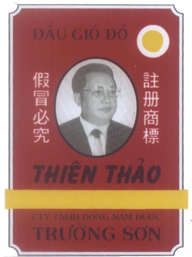 Mẫu nhãn hiệu Thiên Thảo Dầu Gió Đỏ [Tiàn căn yóu-Cháng shàn xì : Dầu gió...]