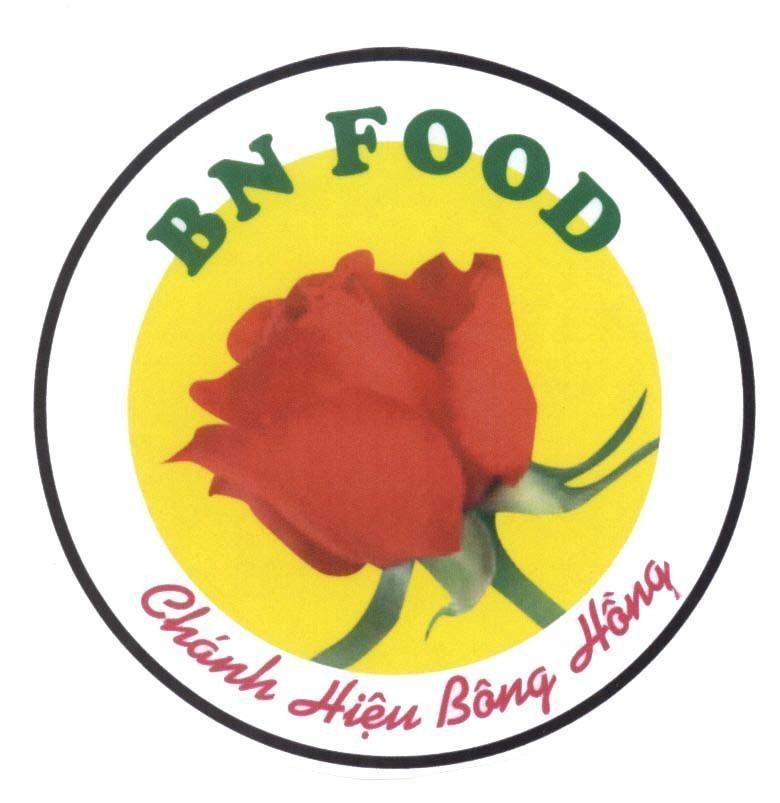 Mẫu nhãn hiệu BN FOOD chánh hiệu Bông Hồng