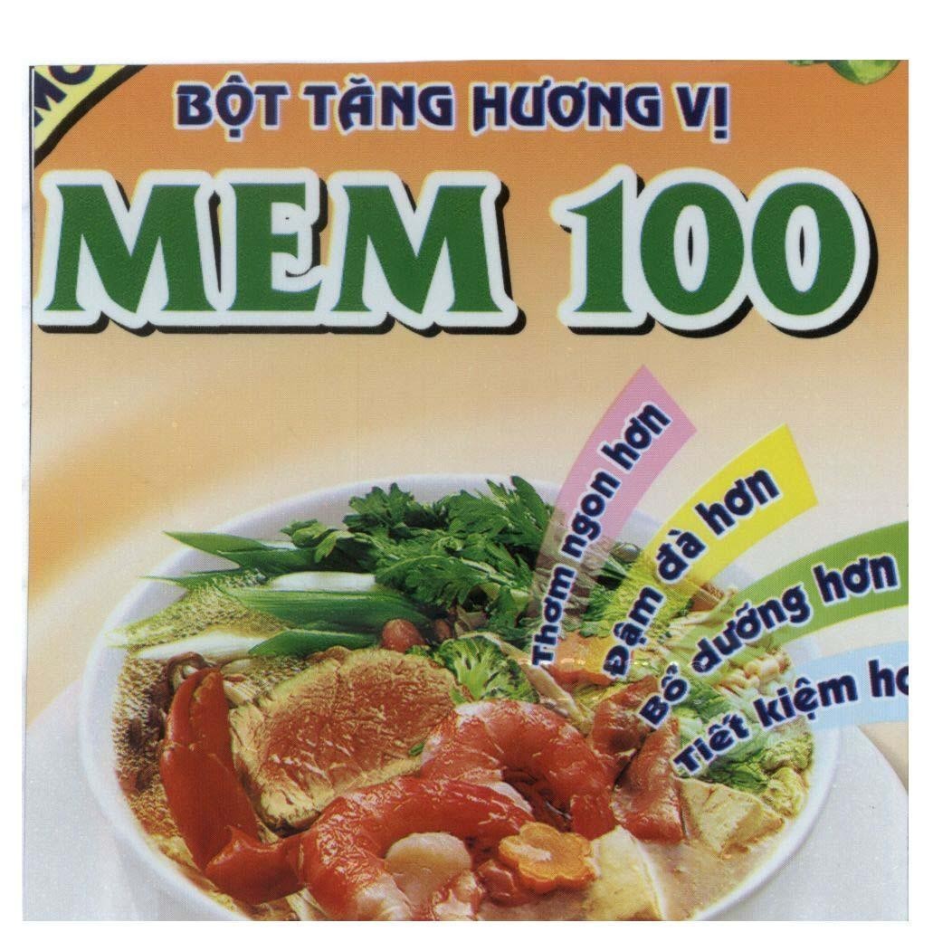 Mẫu nhãn hiệu Bột tăng hương vị mem 100 thơm ngon hơn đậm đà hơn...