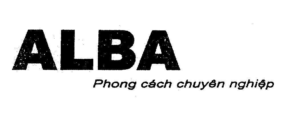 Mẫu nhãn hiệu ALBA Phong cách chuyên nghiệp