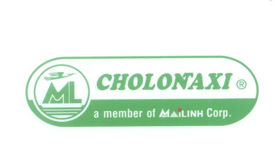 Mẫu nhãn hiệu ML CHOLONTAXI a member of Mai Linh Corp